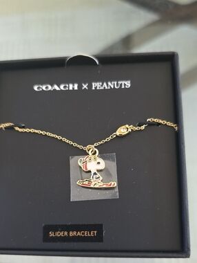 Coach Gold Snoopy  Charm Bracelet